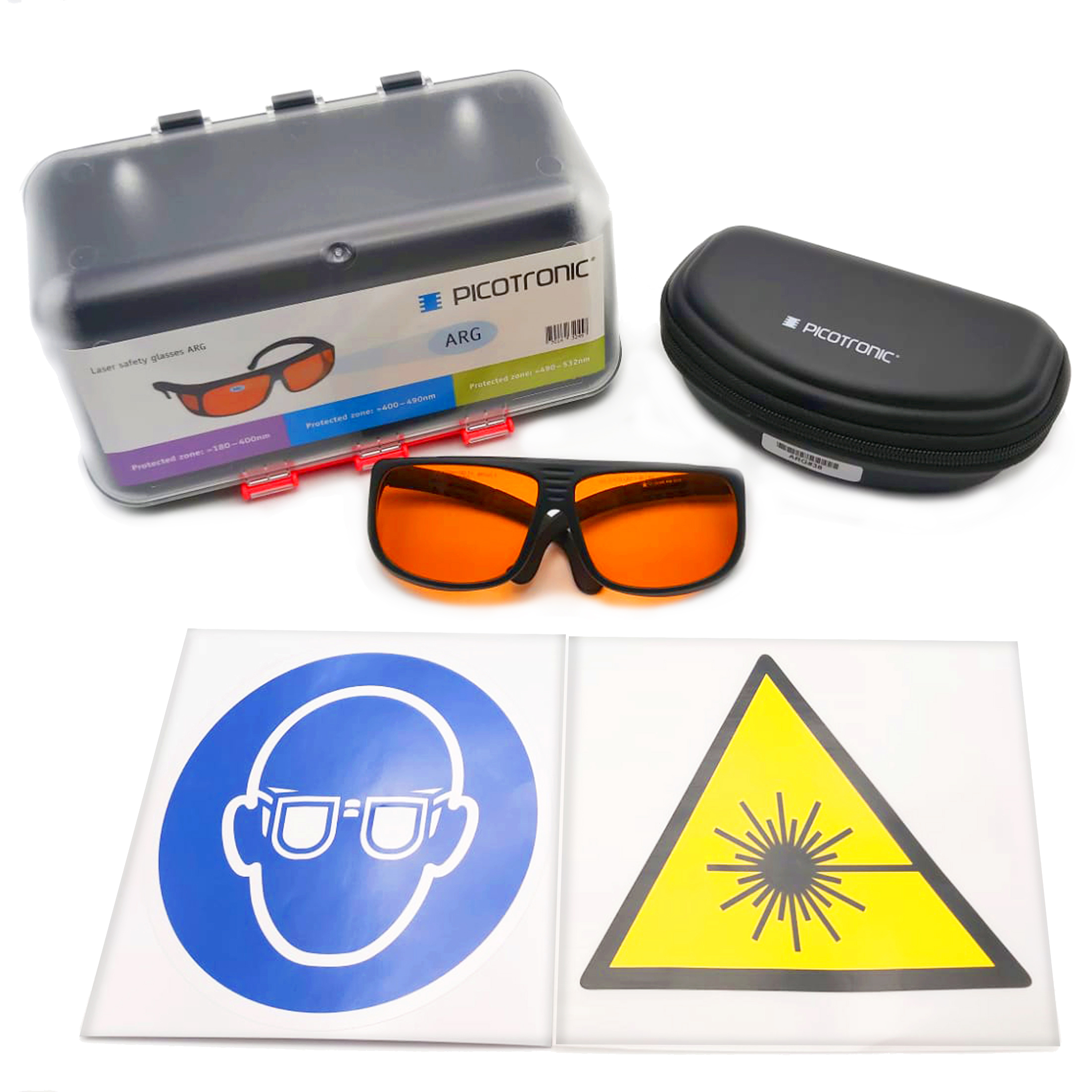 Laser Safety Glasses Set, certified to DIN EN207, 400-532nm. For laserwelding, lasercutting, laserm…