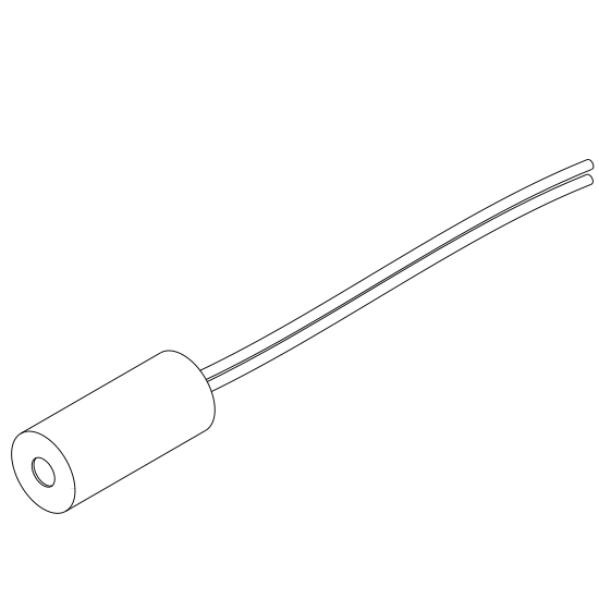 Laserfuchs Kreuzlaser, rot, 650nm, 45°, 3-12V, Ø10x22 mm, Laserklasse 1