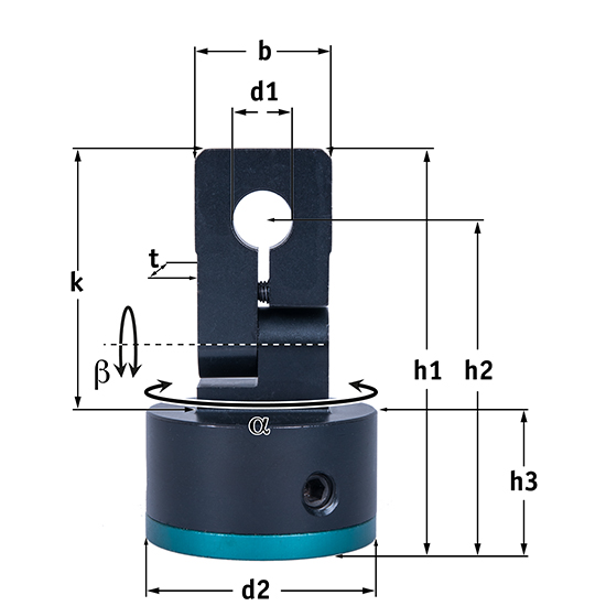 Halterung für Lasermodul 15mm