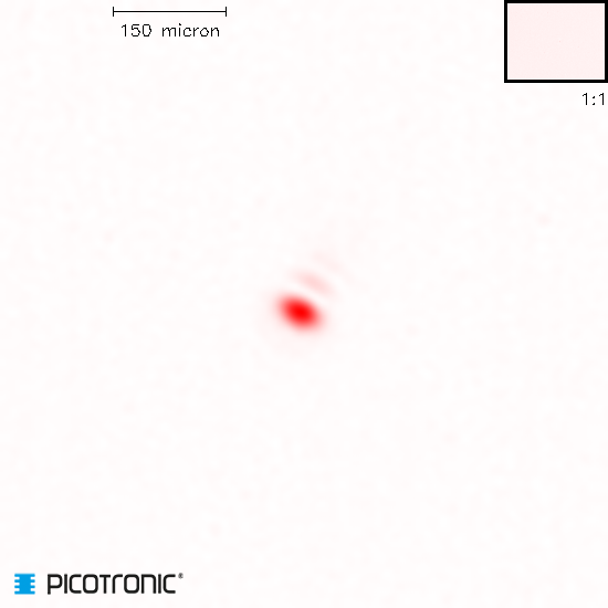 Punktlaser, rot, 650 nm, 1 mW, 3 V DC, Ø6x17 mm, Laserklasse 2, Fokus einstellbar, Kabellänge 70 mm