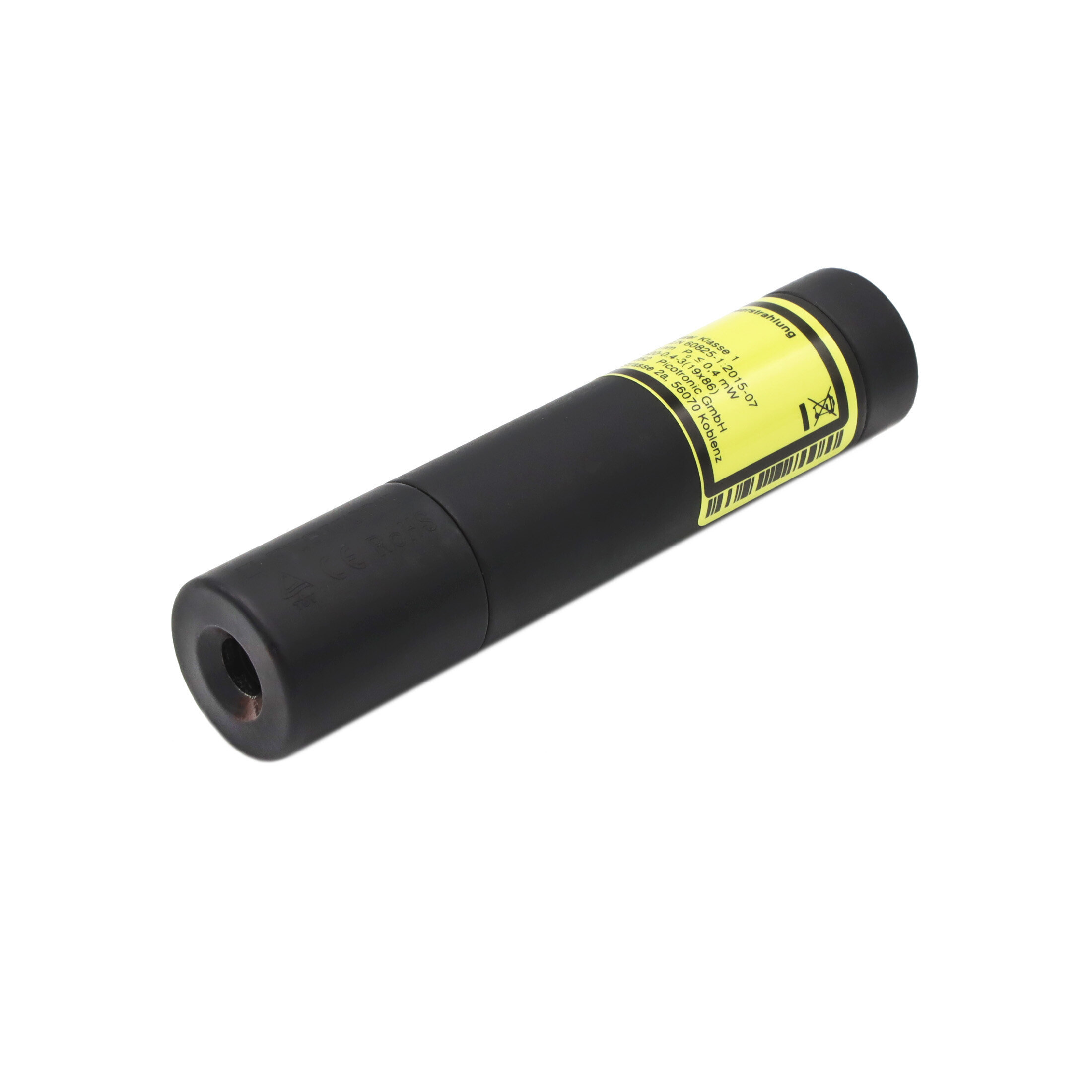 Linienlaser, grün, 520 nm, 90 °, 5 mW, Ø19x86 mm, Laserklasse 1, Fokus fixed (1000mm)