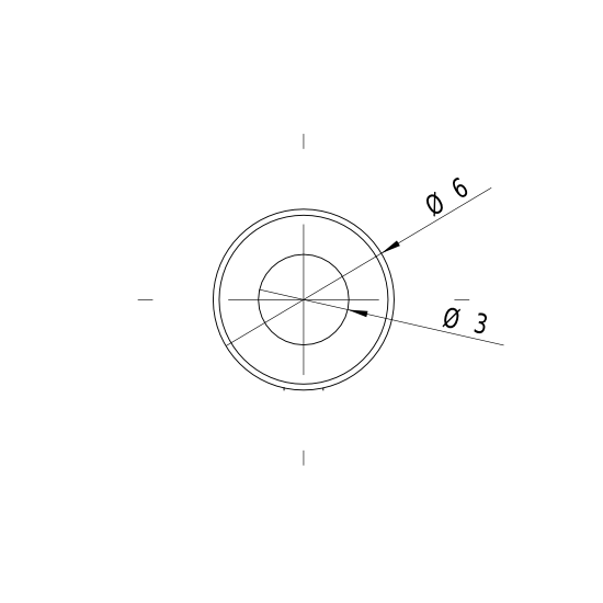 Punktlaser, rot, 650 nm, 3 mW, 3 V DC, Ø6x20 mm, Laserklasse 3R, Fokus einstellbar, Kabellänge 100 …