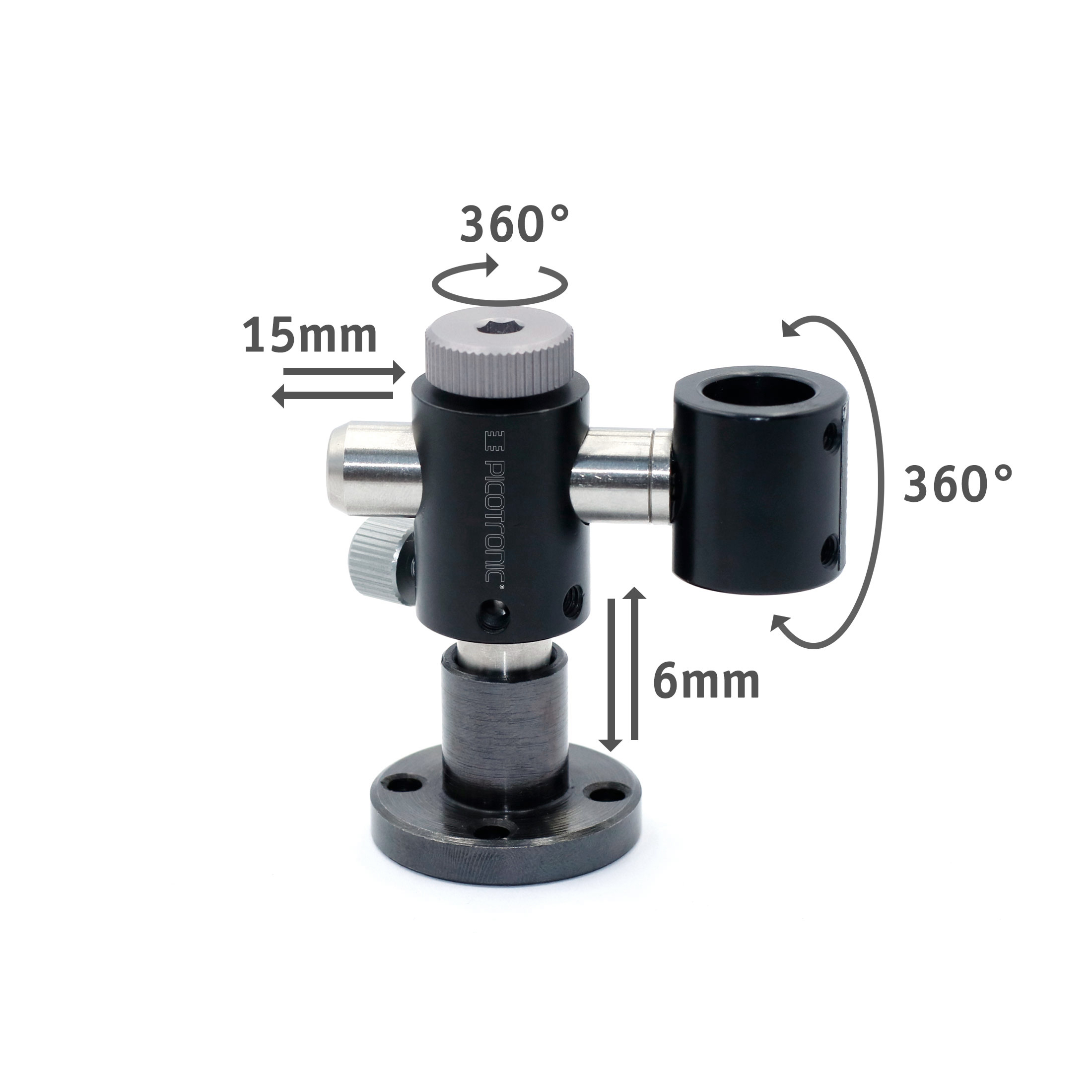 Halterung für Lasermodule mit Durchmesser von 12.5mm bis 16.5mm